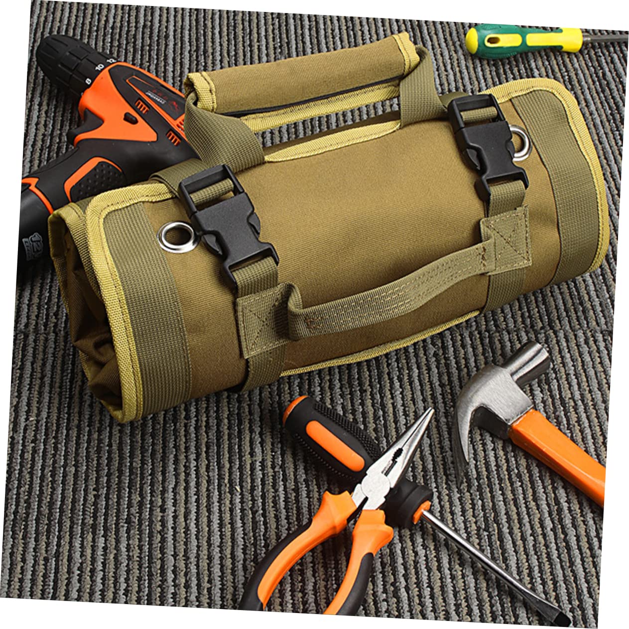 Veemoon Borsa Utensili Oxford Con Chiusura Cerniera Organizer Pratico Per Elettricisti e Falegnami Design e Compatto Resistente e Spaziosa Per Utensili e Accessori