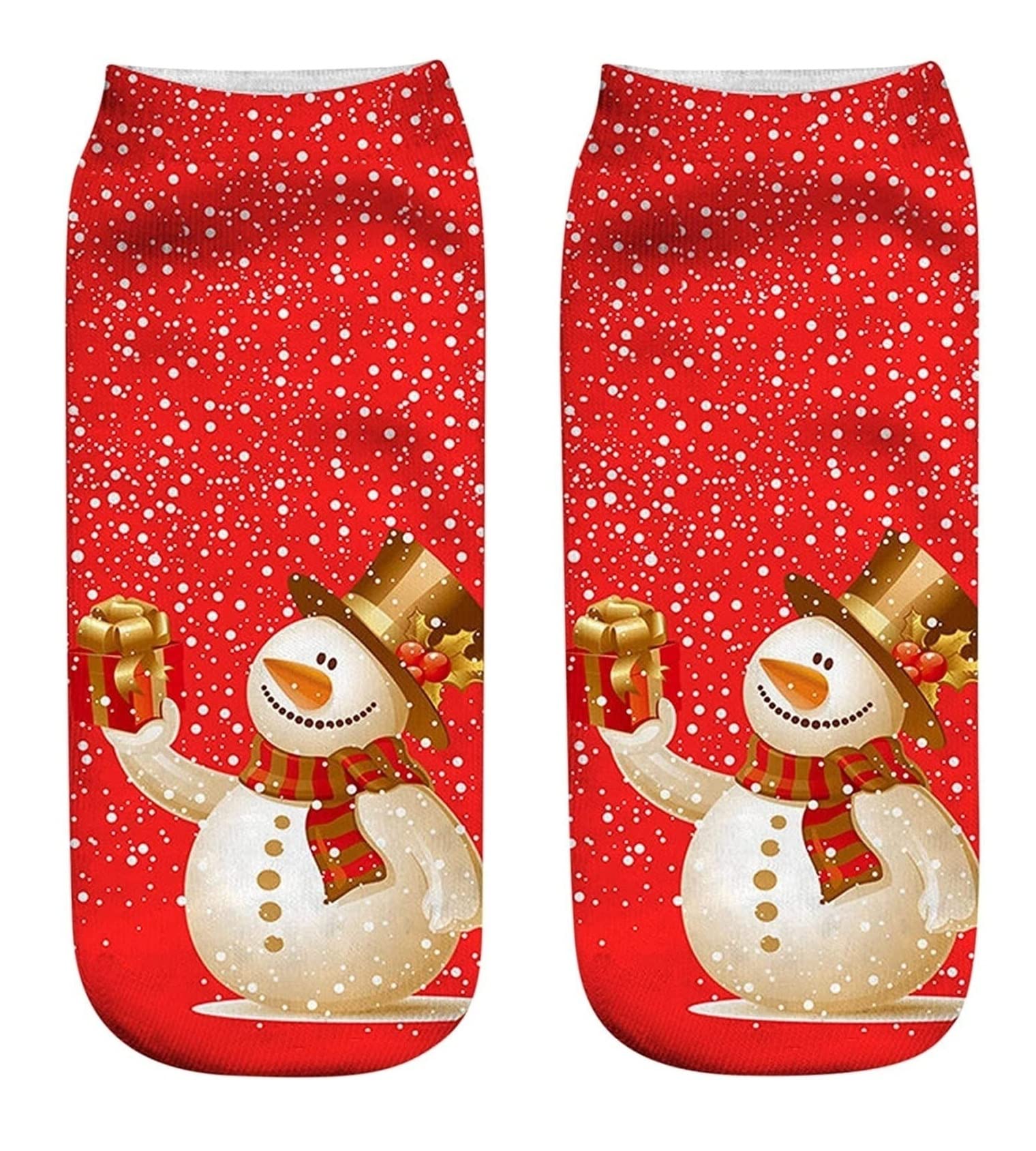 Wintersocken Bettsocken 4 Paar Lustige Söckchen Weihnachten Kurze Socken Low Cut Socken Bequeme Lässige Unisex Warme Flauschige Socken