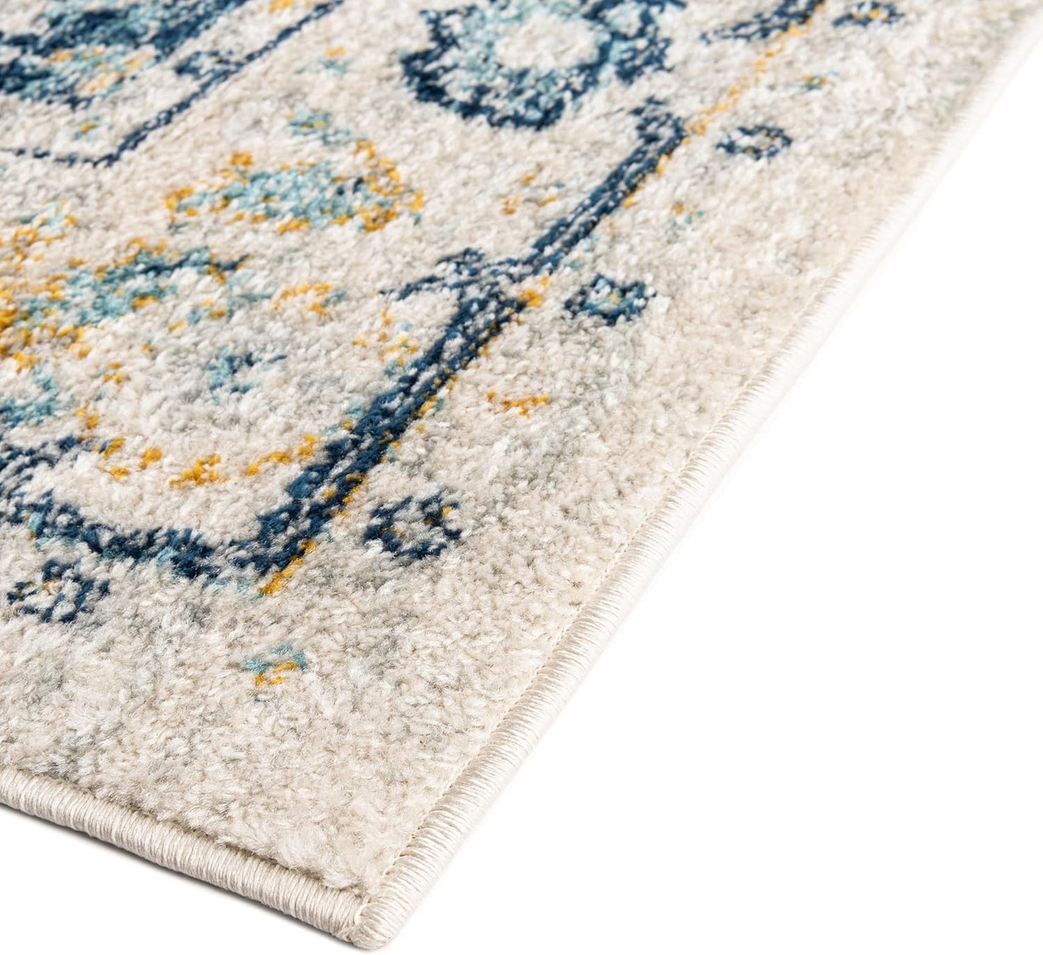Rugs.com Madeline Vintage Collection Rug – 4' x 6' Gray Medium-Pile Rug Perfect for Entryways, Kitchens, Breakfast Nooks, Accent Pieces
