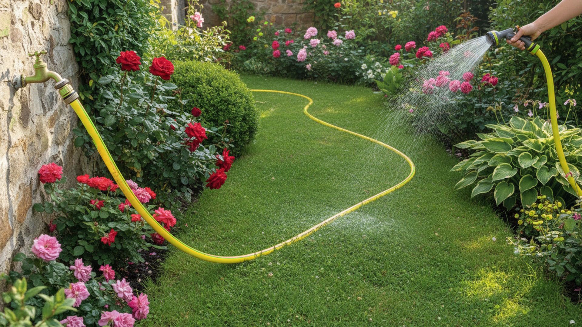 Tubo gomma giardino canna acqua 3/4" x 50 mt MADE IN ITALY rinforzato irrigazione casa orto cantiere.