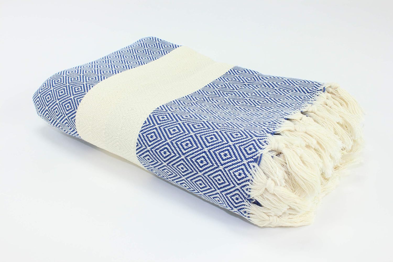 Large Beach Picnic Bed Throw Camping Outdoor Turkish Towel Blanket 100% Turkish Cotton Navy Blue