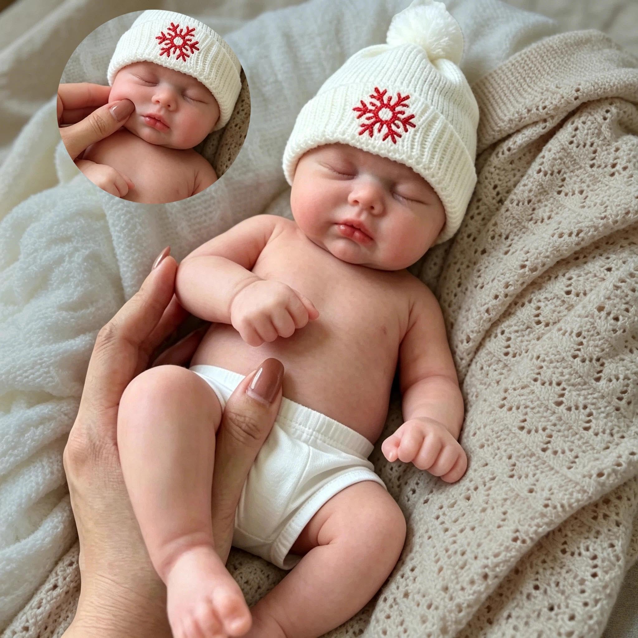 Zero pam 30CM Reborn Baby Vollsilikon Lebensecht,Reborn Puppe Silikon Baby | Schlafen Babypuppen Wie Echt,Waschbar Lebensechte Babypuppen Mit Zubehör,Geschenk Für Kinder Ab 3 Jahren