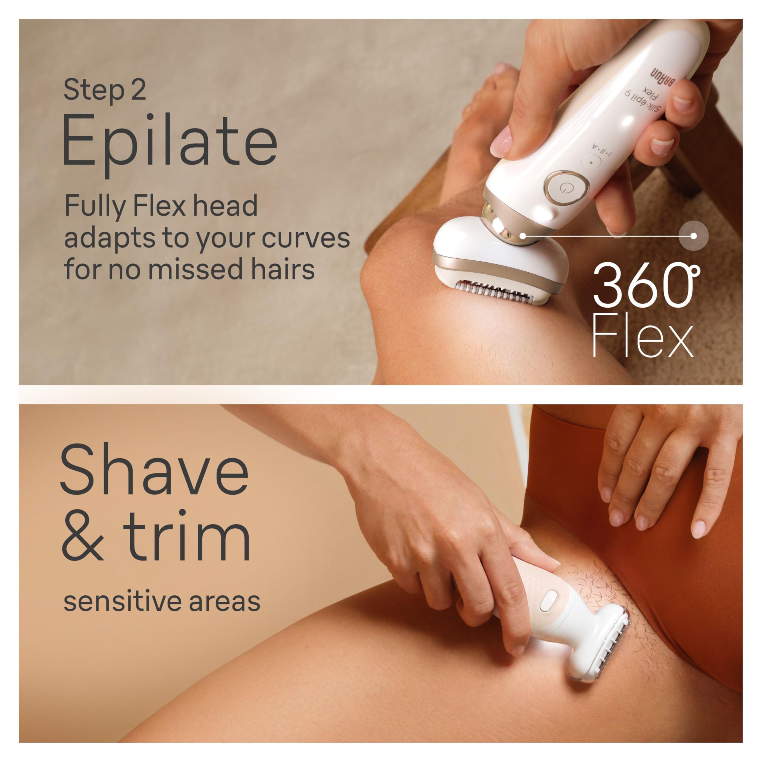 Amazon.com : Braun Epilator Silk-épil 9 Flex SkinSpa, Hair Removal