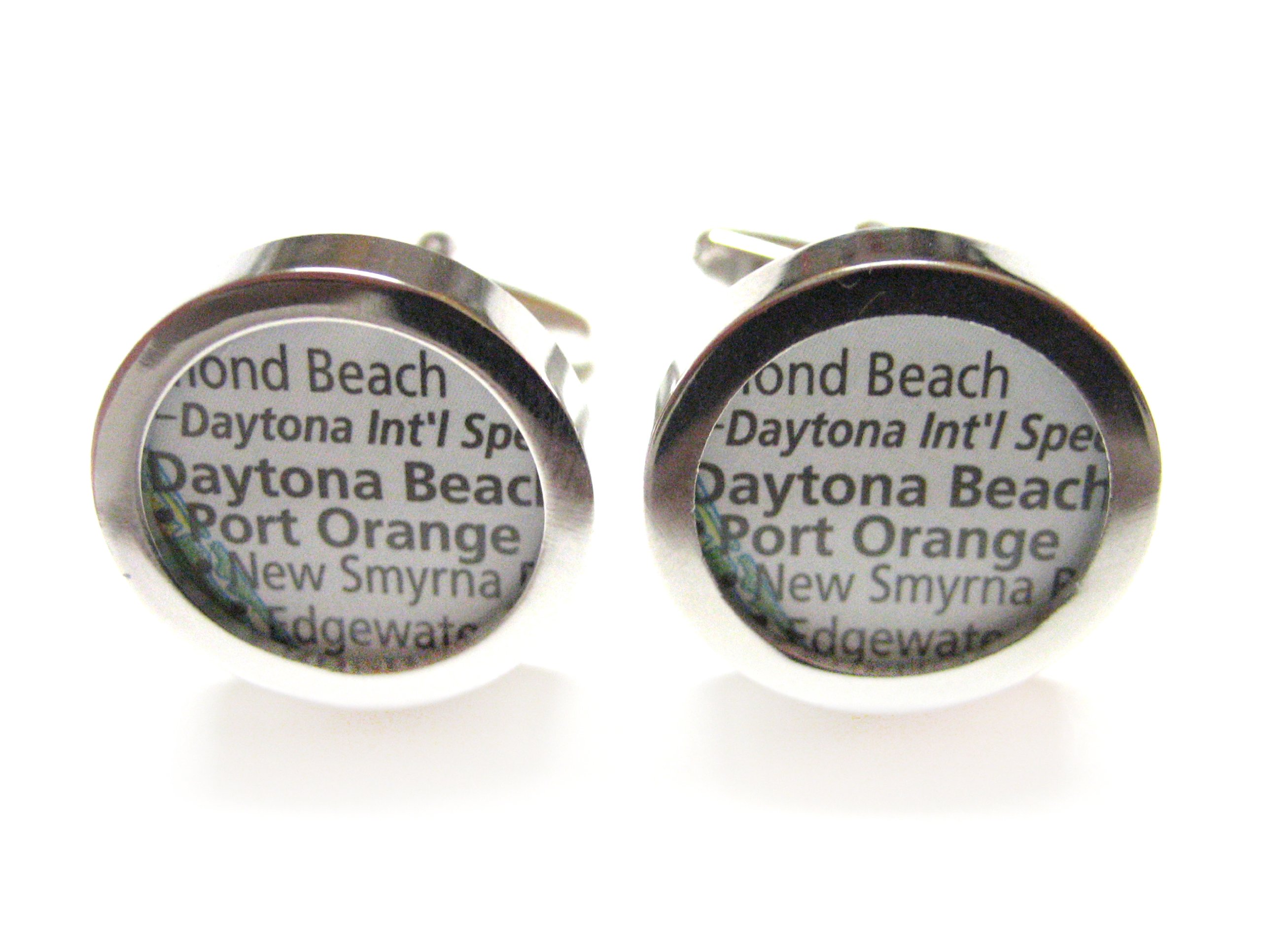 Kiola Designs Daytona Beach Florida Map Cufflinks