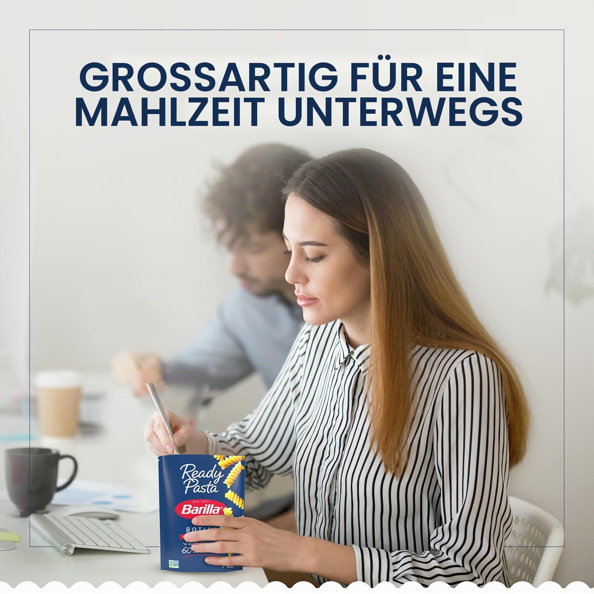 BARILLA Ready Pasta, Rotini, 200 ml, Beutel (7 Stück) – gentechnikfrei, keine Konservierungsstoffe – perfekte Mikrowellen-Nudeln bereit in 60 Sekunden – ideal für schnelle Pasta-Mahlzeiten