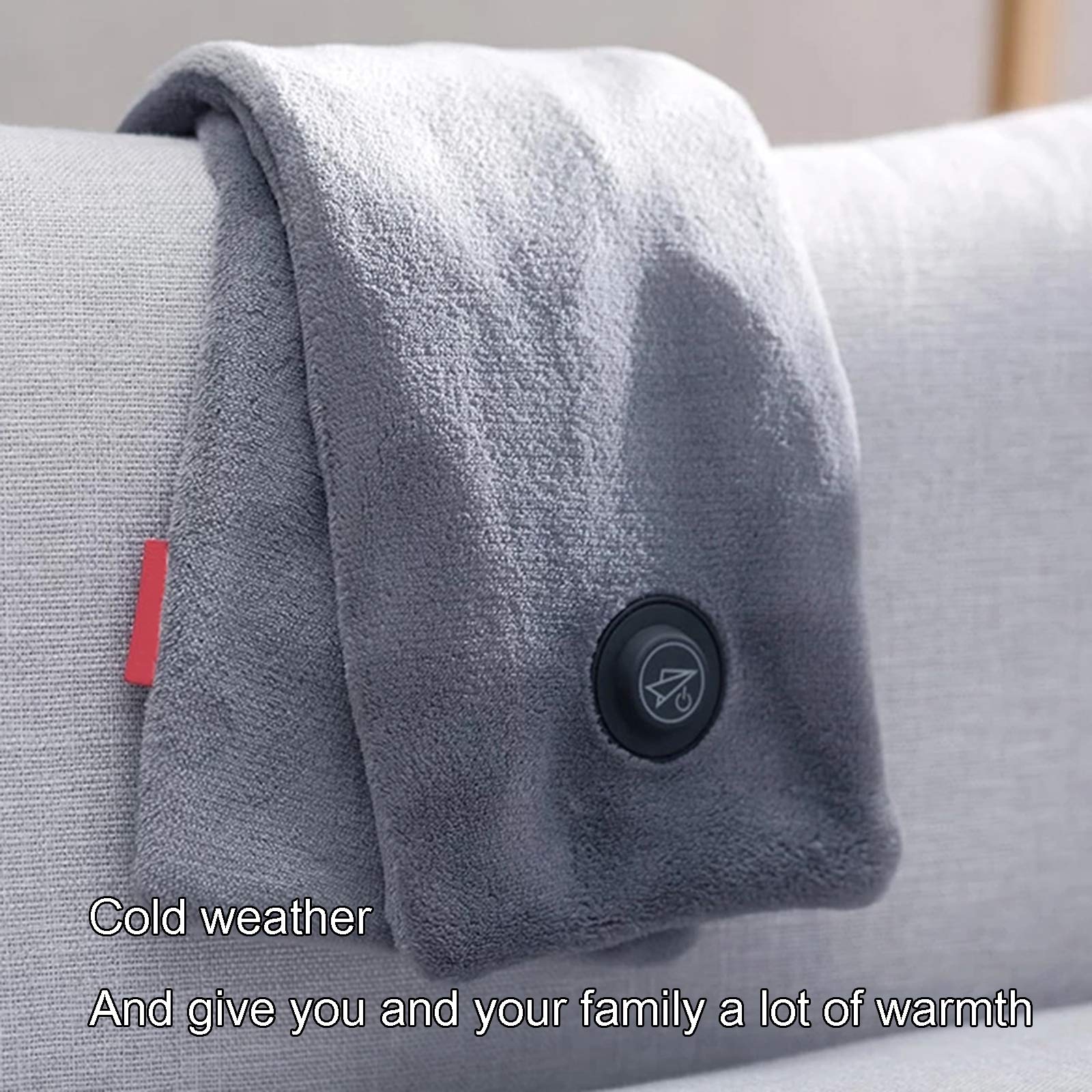 Écharpe Chauffée, Meilleurs Cadeaux Pour Adultes, Garçons Et Filles, Coussin Chauffant Pour Soulagement De La Douleur, Niveaux De Chauffage, Thérapie Thermique Pour La Douleur Et La Raideur,Gris