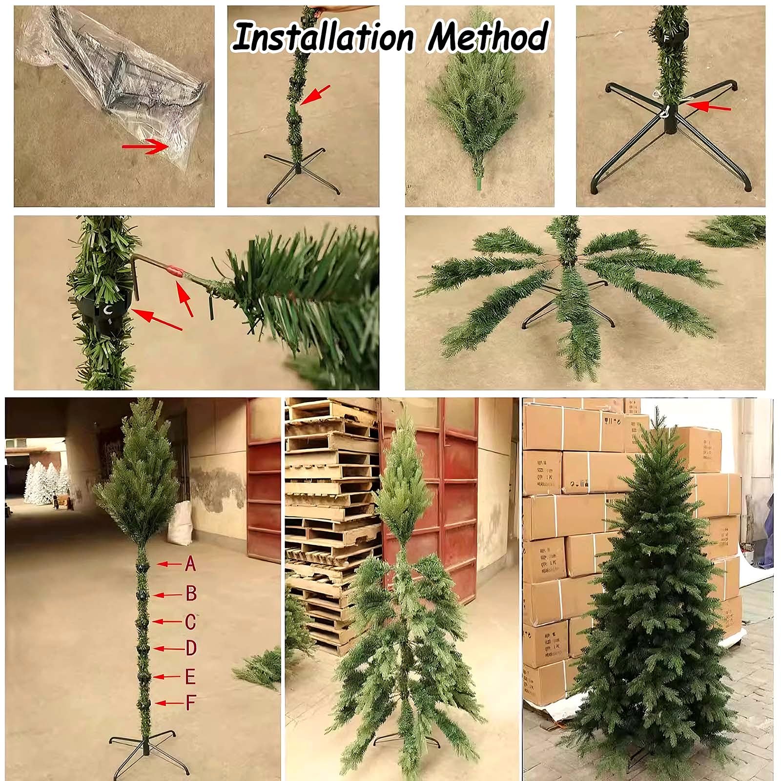 Arbol de Navidad Artificial 70/120/150/180/210/240 cm Plantas Artificiales Pequeño Verde Material PE Árbol de Navidad Decorado para EI Hogar, la Oficina y Fiestas(150cm/59.1")