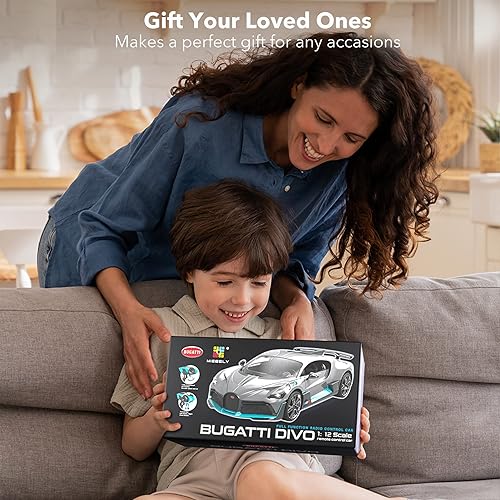 Miniatura 6 de MIEBELY Auto a control remoto 112 escala Bugatti Divo RC auto de alta velocidad de 75mih modelo de auto con licencia de 24 GHz con luz LED auto de