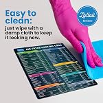 Lotteli Kitchen Air Fryer Magnetic Cheat Sheet Set, Black | Cooking Times & Temperature Guide Magnet for 100+ Foods - Air Fryer Accessories - Cook Perfectly, No Guessing