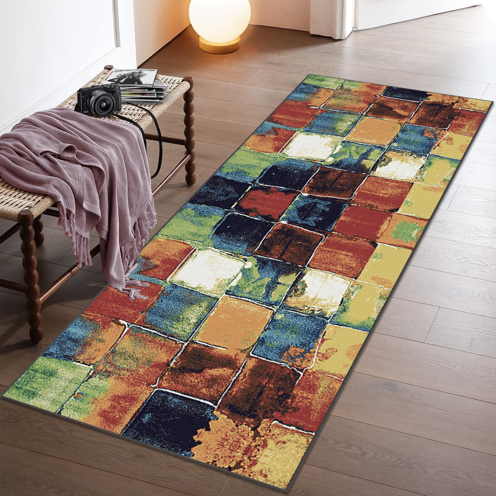 Long Hall Carpet Runners Entryway Kitchen Absorbent Area Rugs Non Slip Washable Hall Runner Carpet Entrance Runner Machine Washable for Kitchen Laundry Room Bedroom Kitchen Runners 50 x 100 cm