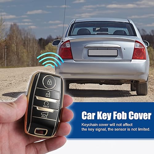 Miniatura 2 de ACROPIX Funda de TPU para llavero remoto de coche, 4 botones, protector completo para Kia Niro para Kia Sorento - Paquete de 1 negro
