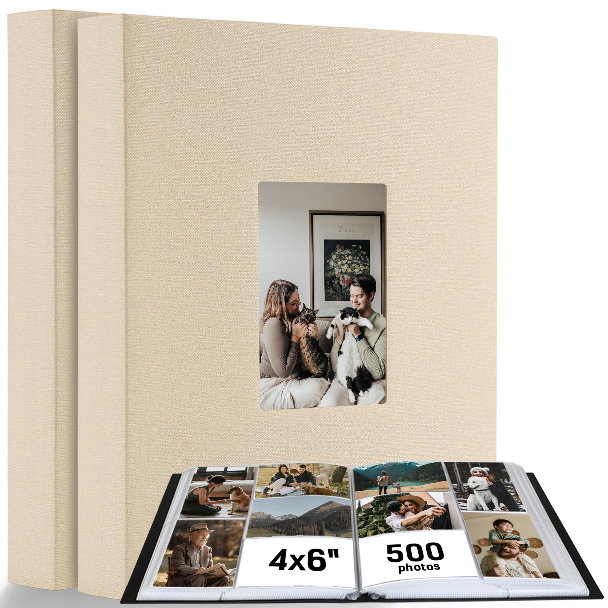 Amazon.com: DOLLFIO Photo Album 4x6 500 Pockets 2pcs, Large