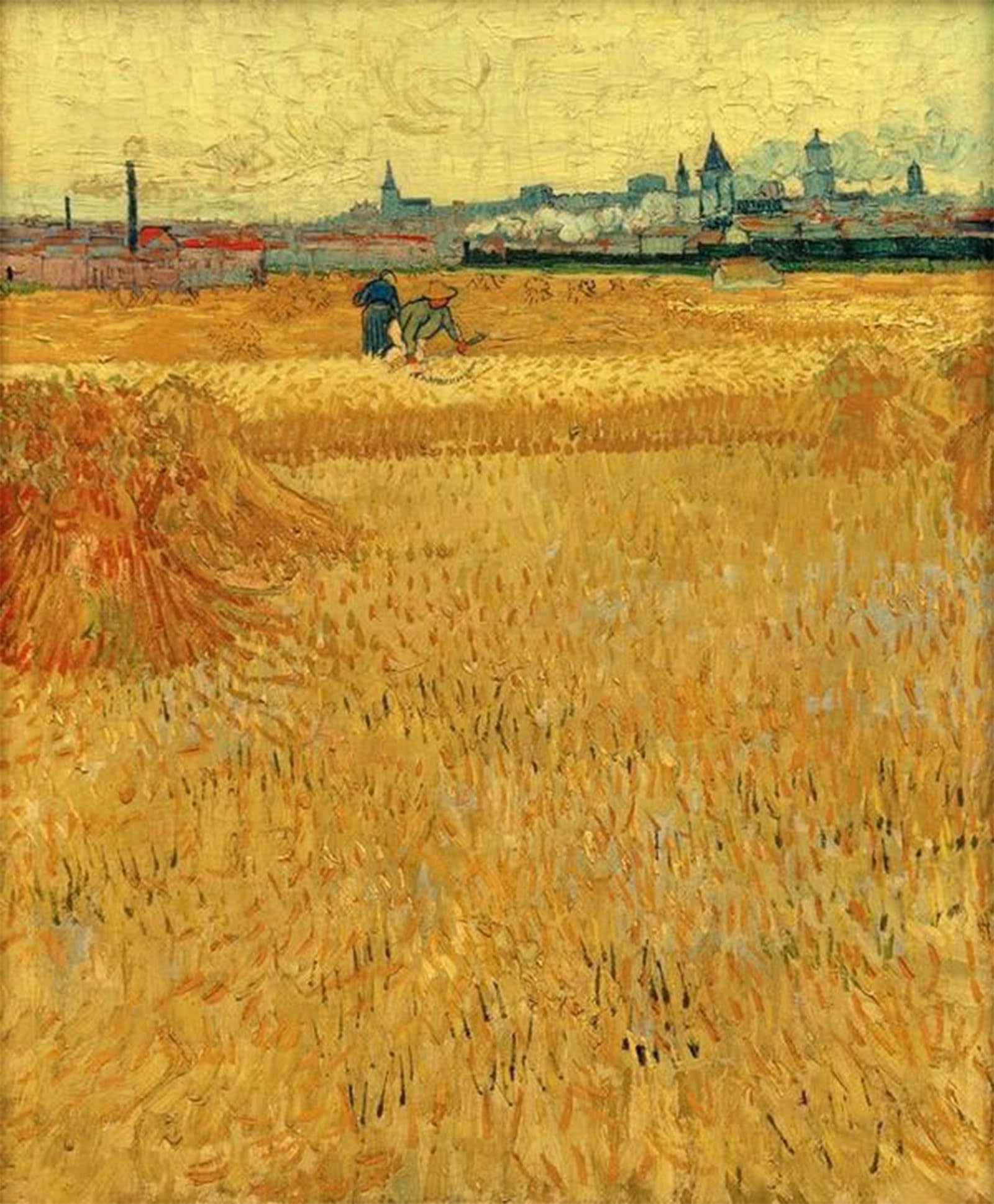 SERENDIPITP Vintage Wall Art Canvas Nordic Poster Canvas Print Picture Wheat Field Overlooking Arles Wall Art Poster for Home Decor 60x90cm