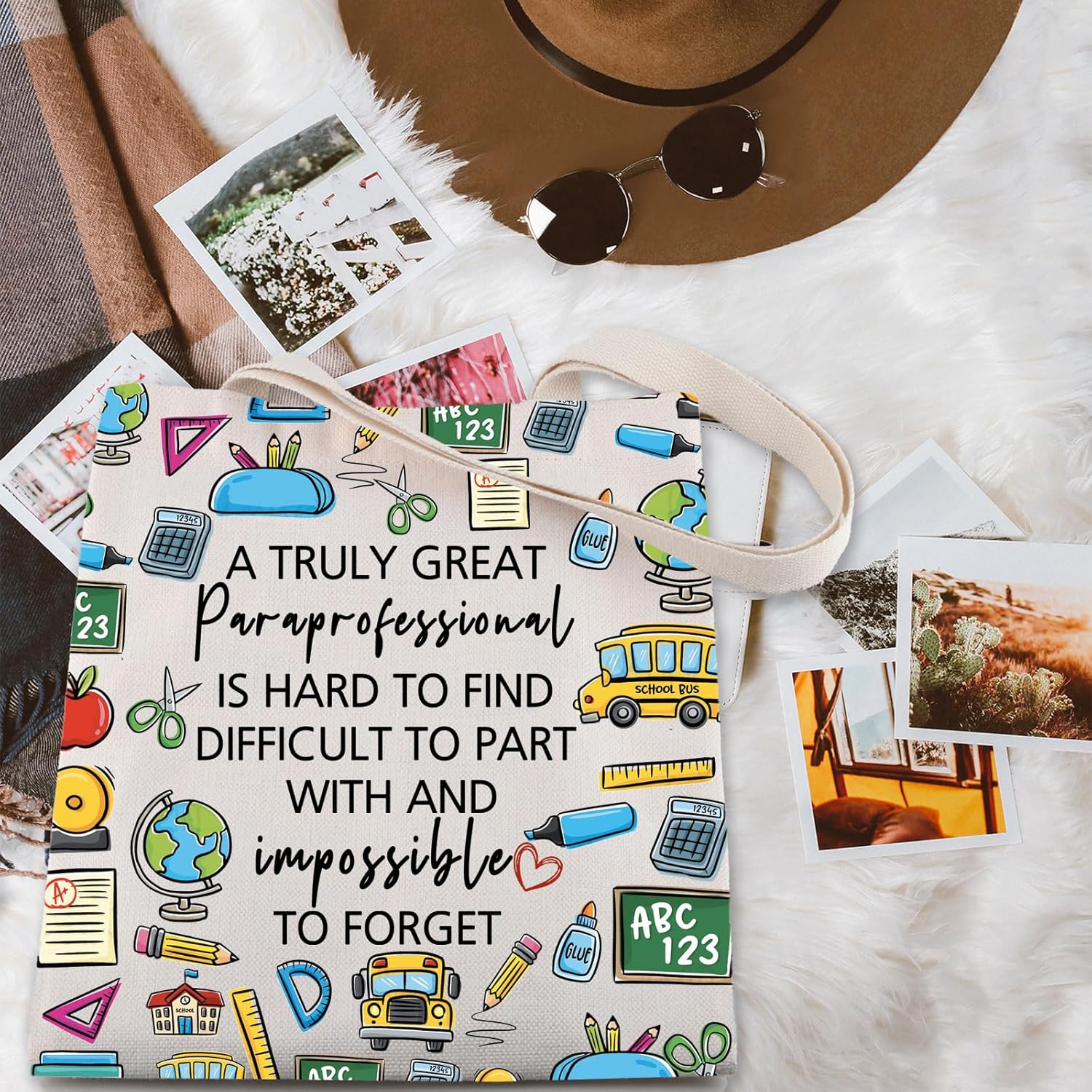 ENSIANTH Paraprofessional Tote Bag Teacher Aide Gift Para Appreciation Gift Para Education Handbag Teaching Assistant Gift - Image 5