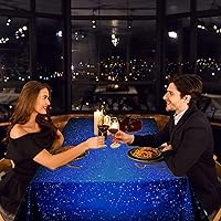 Vista 5 de 1 mantel espacial de noche estrellada, decoración de mesa de galaxia de plástico, suministros de fiesta temática de estrellas espaciales