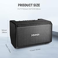 Vista 7 de Donner Electric Drum AMP, 80-Watt Wireless Electronic Drum Amplifier Professional DDA-80