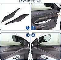 Vista 5 de Cubierta de panel inferior de pilar para puerta interior compatible con Chevrolet Corvette C8 2020-2025, borde de cubierta de reposabrazos de panel
