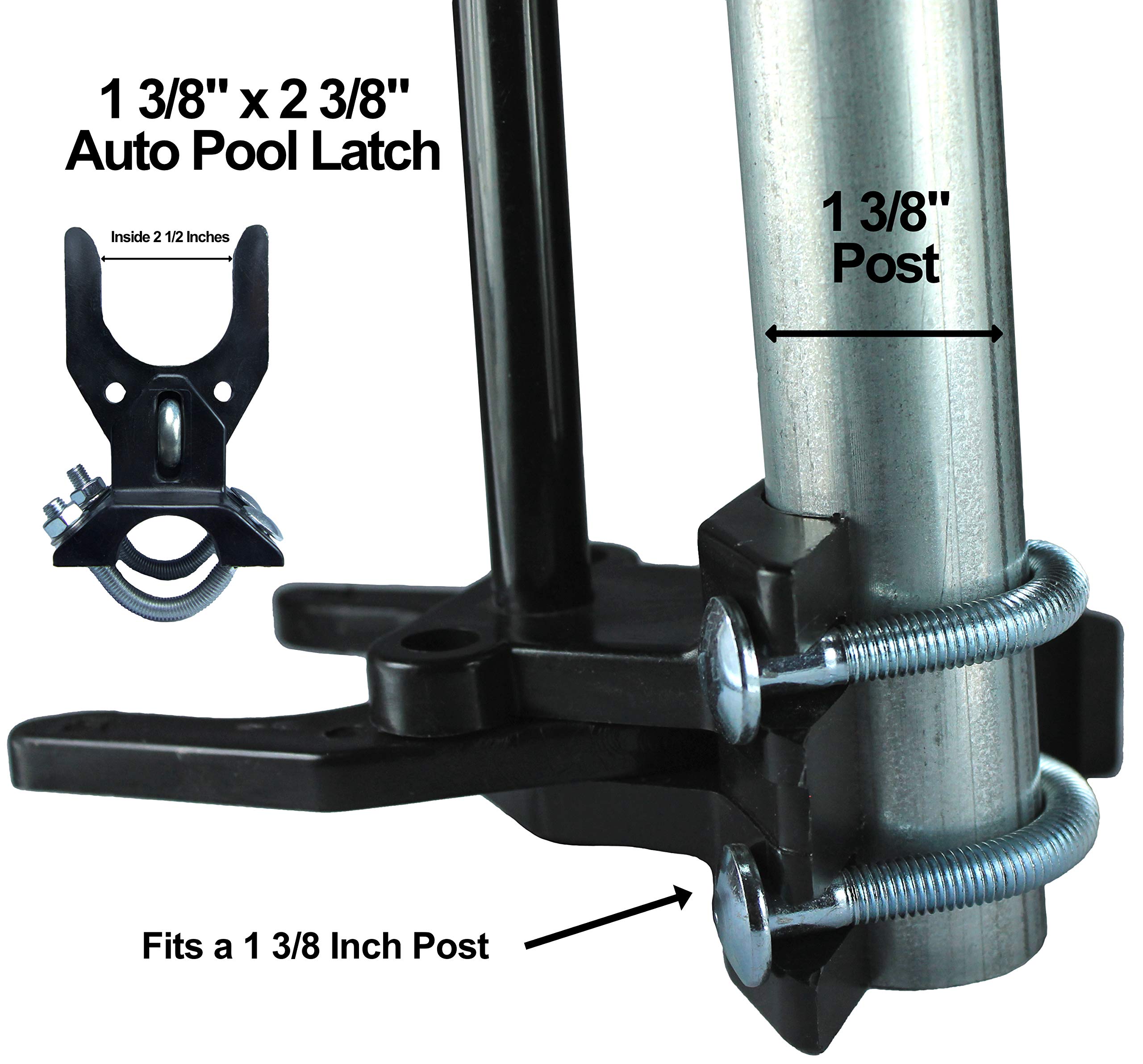 POOL GATE LATCH Chain Link Child Safety Pool Latch (13/8" x 23/8" [2