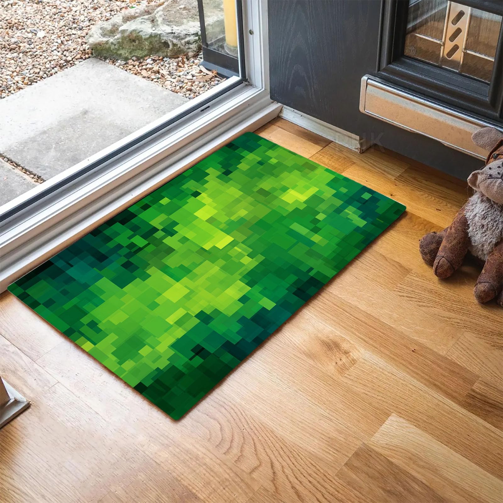 Paillasson place verte pixel art pour sublimer l'entrée de votre maison et couloir