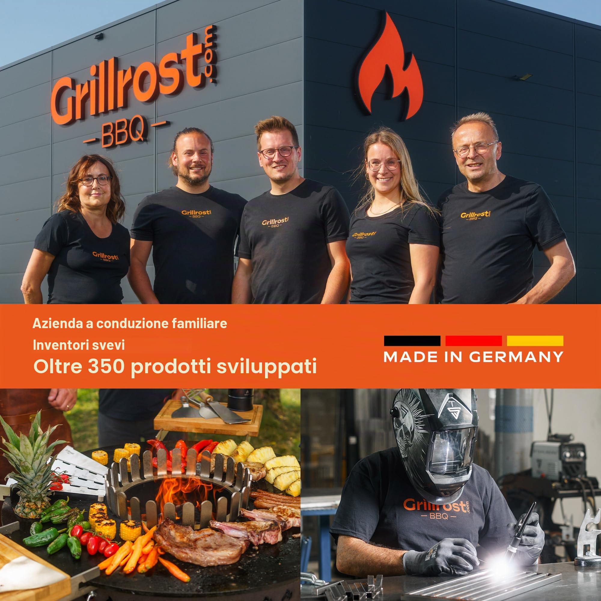 Grillrost.com Das Original Griglia per stufe 15x21cm in Acciaio Massiccio - più Resistente delle Griglie in ghisa - per stufe e caminetti