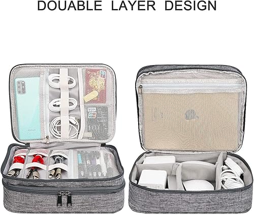 Miniatura 9 de Organizador de electrónica, Jelly Comb, accesorios electrónicos, bolsa organizadora de cables, impermeable, bolsa de almacenamiento para cable de