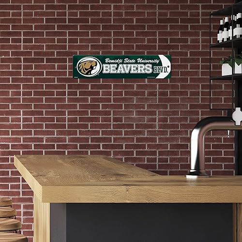 Vista 285 de Rico Industries Letrero de plástico de la NCAA de plástico de 4 x 16 pulgadas Alternativo