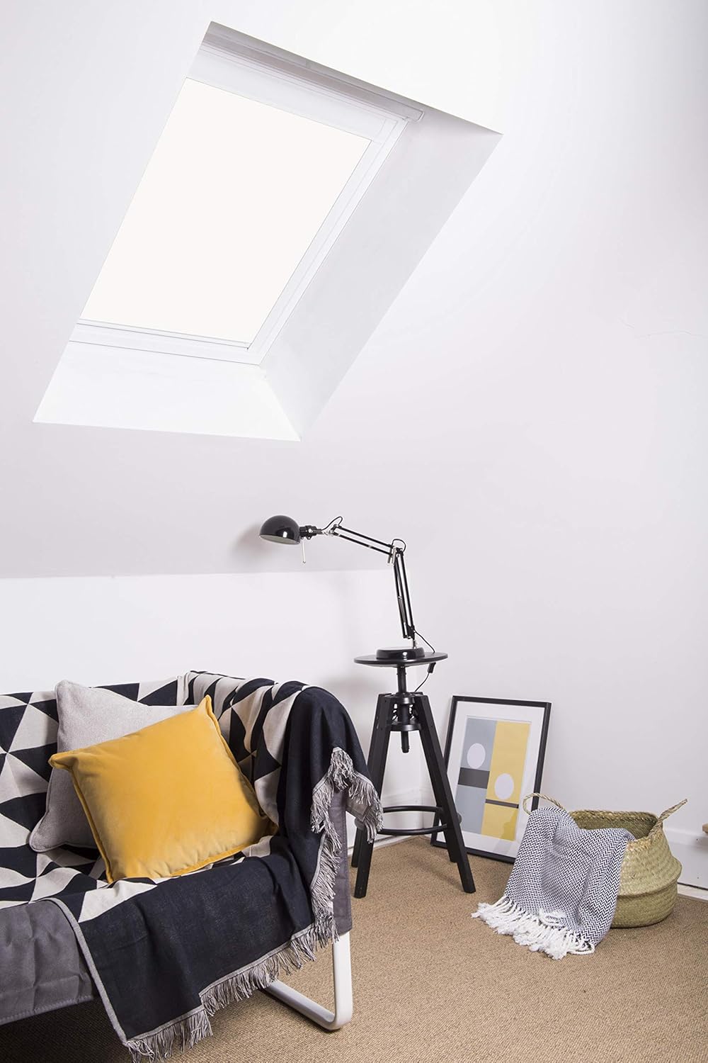 Bloc Skylight Blind for Velux Roof Windows Blockout, White, CK02