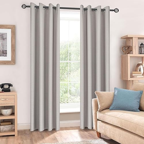Miniatura 2 de UHITECH Cortinas opacas para dormitorio de 84 pulgadas de largo, juego de 2 paneles de cortinas para sala de estar, cortinas opacas con ojales,