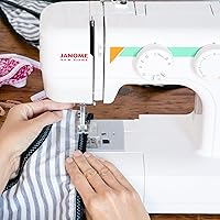Vista 4 de Janome MOD-15 Máquina de coser fácil de usar con 15 puntadas, longitud de puntada ajustable y 5 piezas de alimentación