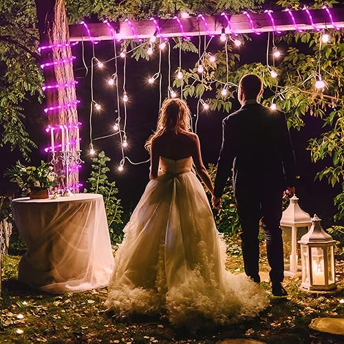 Miniatura 325 de JMEXSUSS Tira de luces de Navidad multicolor de 163 pies con 500 luces LED para exteriores, resistente al agua, alambre transparente, luces Varios