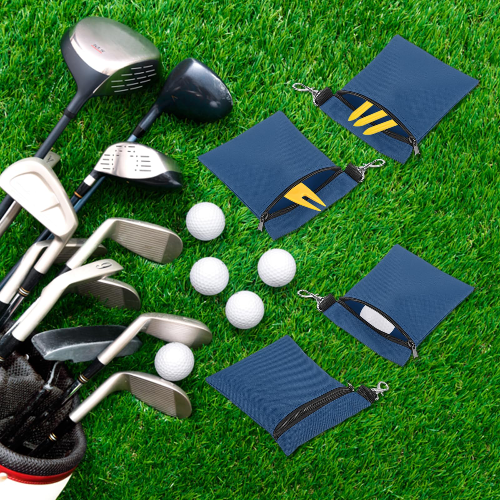 PATIKIL Zipper Golf Tee Pouch 6.7 x 5.5 Inch - Image 4