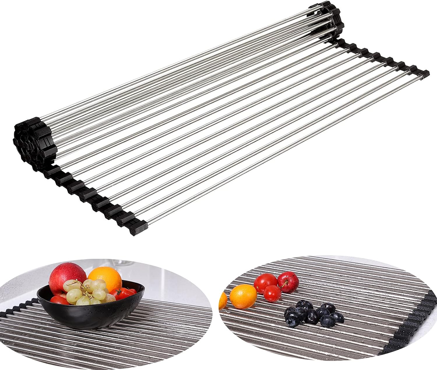 Ahyuan Roll up Dish Drying Rack Over The Sink Dish Drying Rack Dish