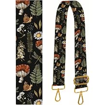 Purse Straps Replacement Crossbody, 2" Wide Shoulder Strap Adjustable, Gold Buckle Canvas Bag Handbag Belts