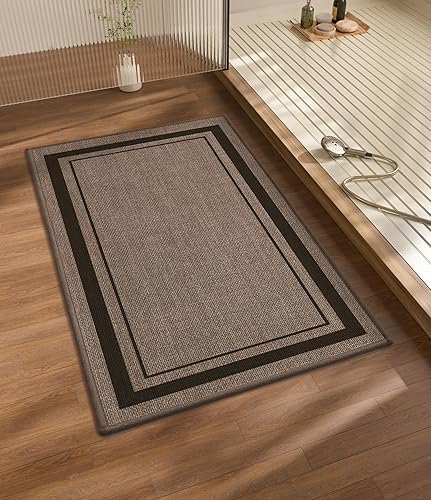 chakme Alfombras de baño de 32 x 17 pulgadas, ultra delgada, antideslizante, de secado rápido, absorbente, alfombra de baño para suelo de baño