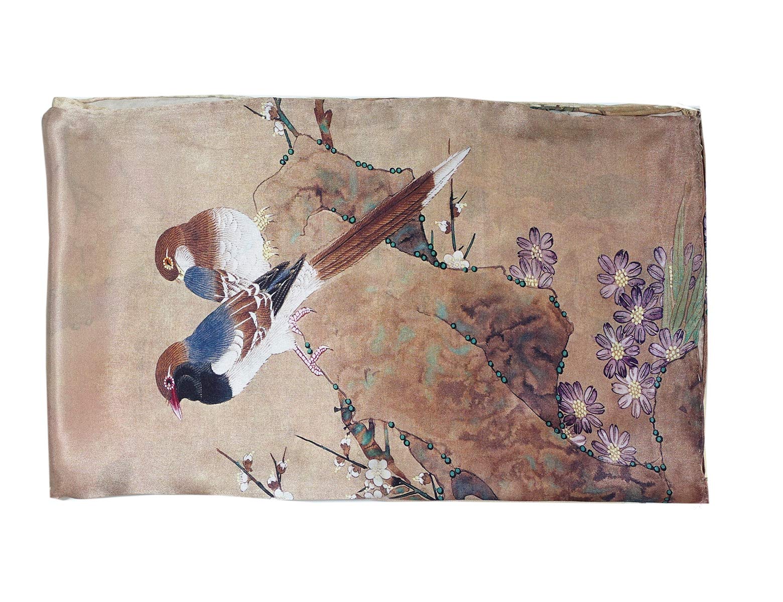 Sciarpa da donna in 100% seta, leggera, in raso, 150 x 50 cm Color017 90