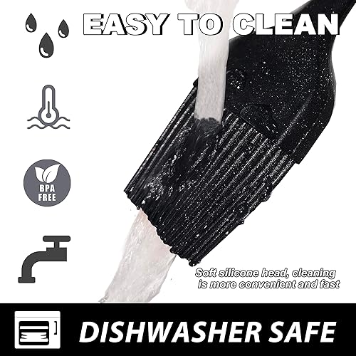 Miniatura 18 de Anaeat Juego de 3 cepillos higiénicos de silicona resistentes al calor, diseño higiénico de una sola pieza, mantequilla de aceite para untar para 3