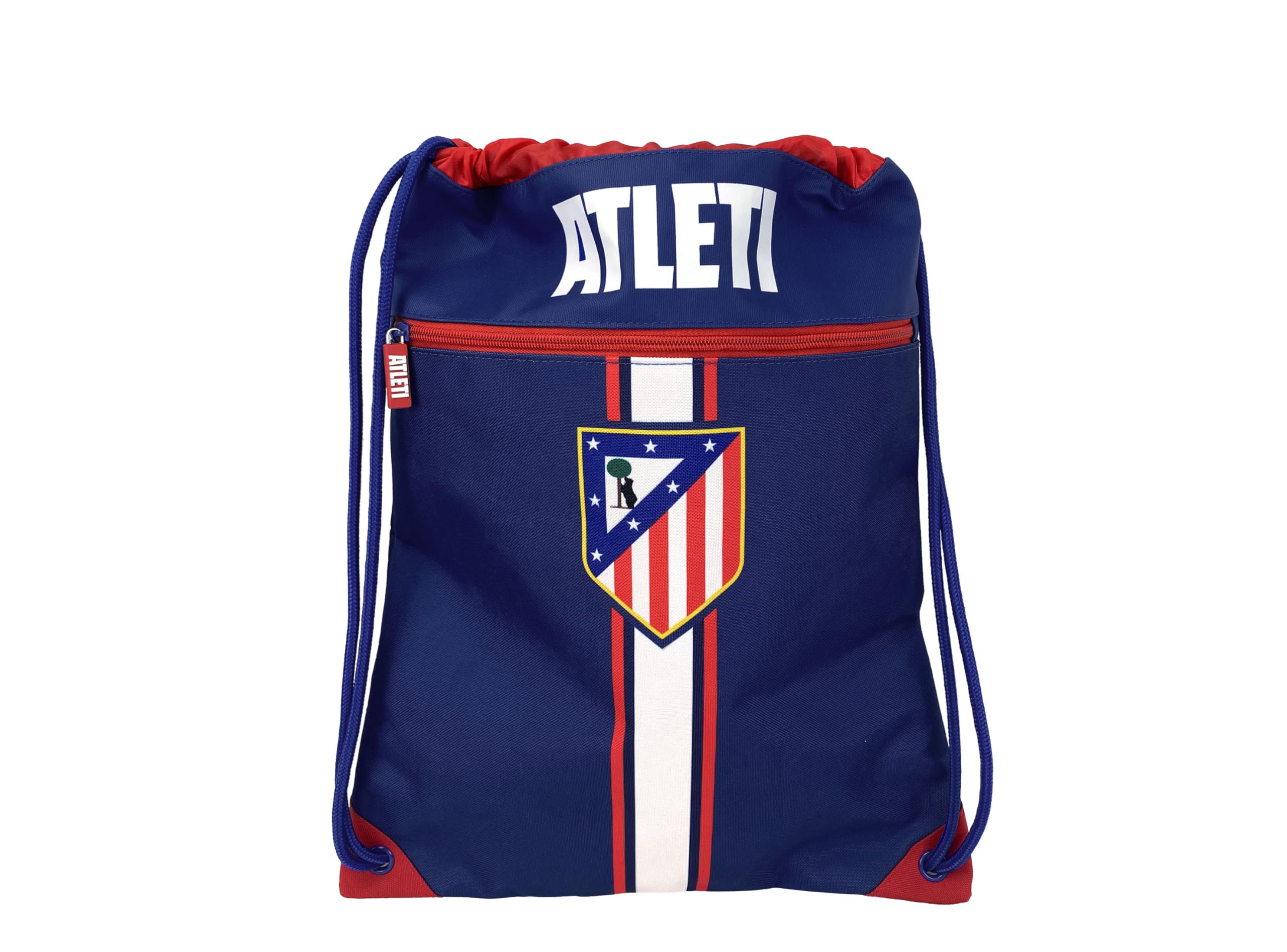 CyP Brands- Atlético de Madrid, Mochila, Mochila saco, Bolsa con cuerdas, Extraescolares, Color Azul, Producto Oficial - 4