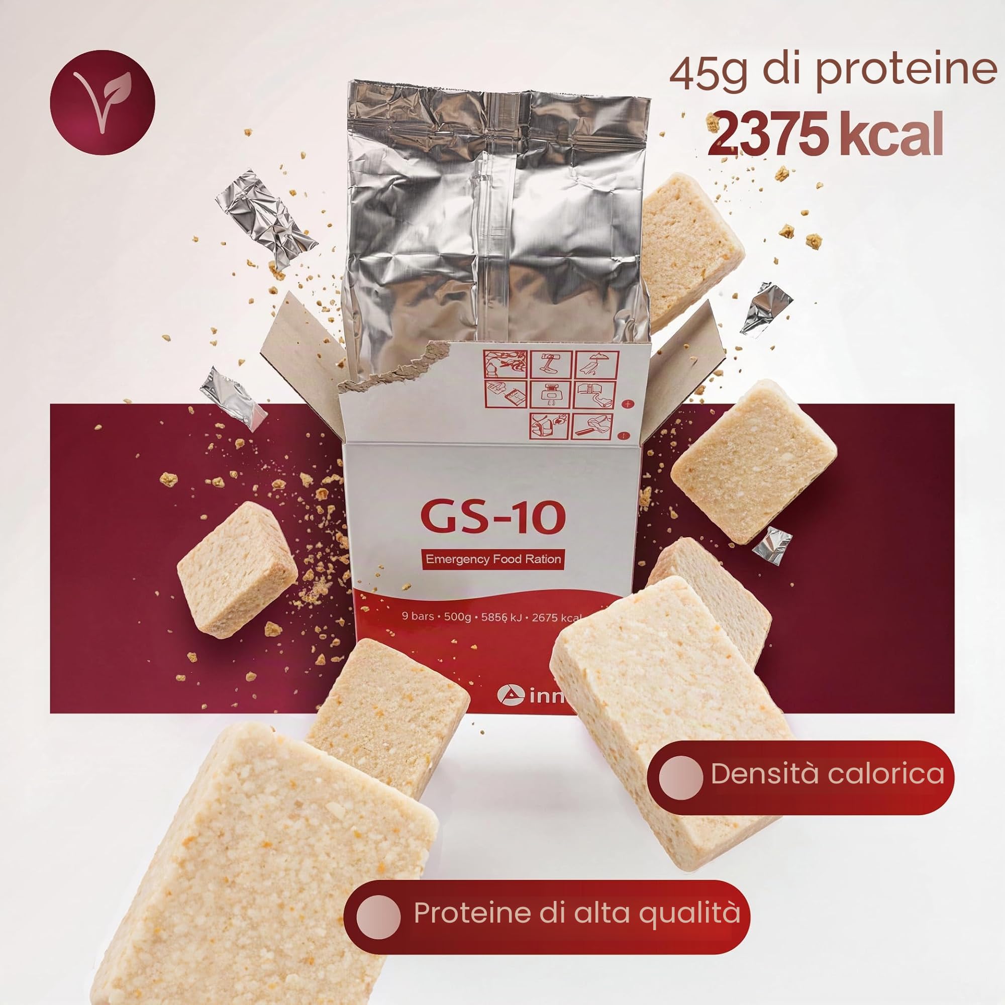 Prodotto speciale GS-10 Cibo di emergenza 24 x 500 grammi cibo a lungo termine - durata di conservazione estremamente lunga
