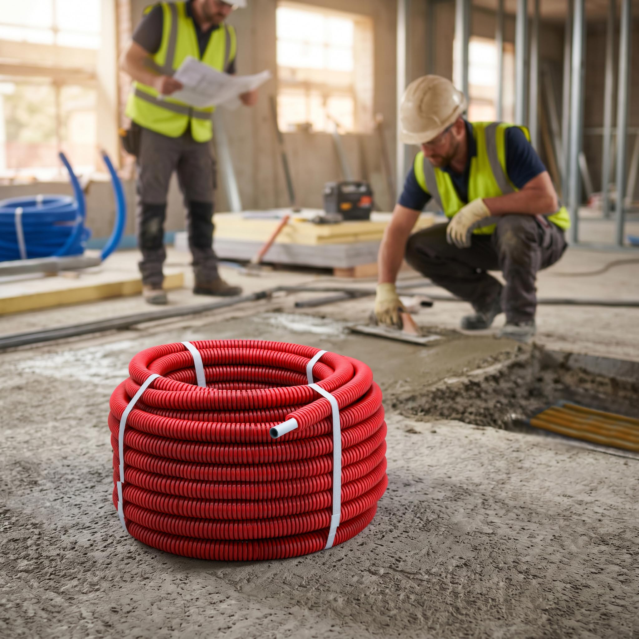 Couronne Tube Multicouche gainé Rouge diamètre 16 millimètres - Longueur 50 mètres - Norme NF 545 pour réseau d'eau potable et chauffage NOYON & THIEBAULT
