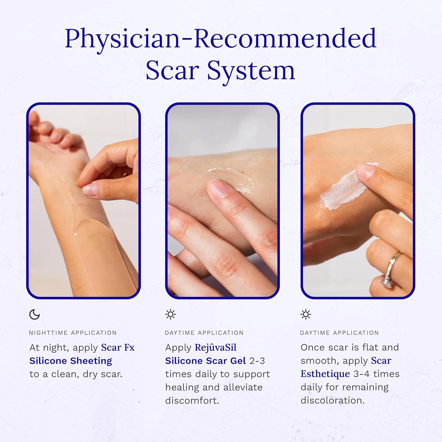 Rejuvaskin Scar Heal Kit for Small Scars, Soften, Flatten, Reduce and Recover, Silicone Sheeting, RejuvaSil Gel & Medical Tape, 1.5" x 3"