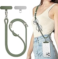 Vista 17 de SURPHY Cordón para teléfono, correa cruzada ajustable para teléfono con 2 pestañas de amarre para teléfono celular, hebillas de metal de alta Negro