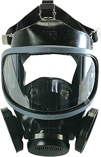 MSA 480263 Ultra-Twin Silicone Full-Facepiece Respirator, Small, Black