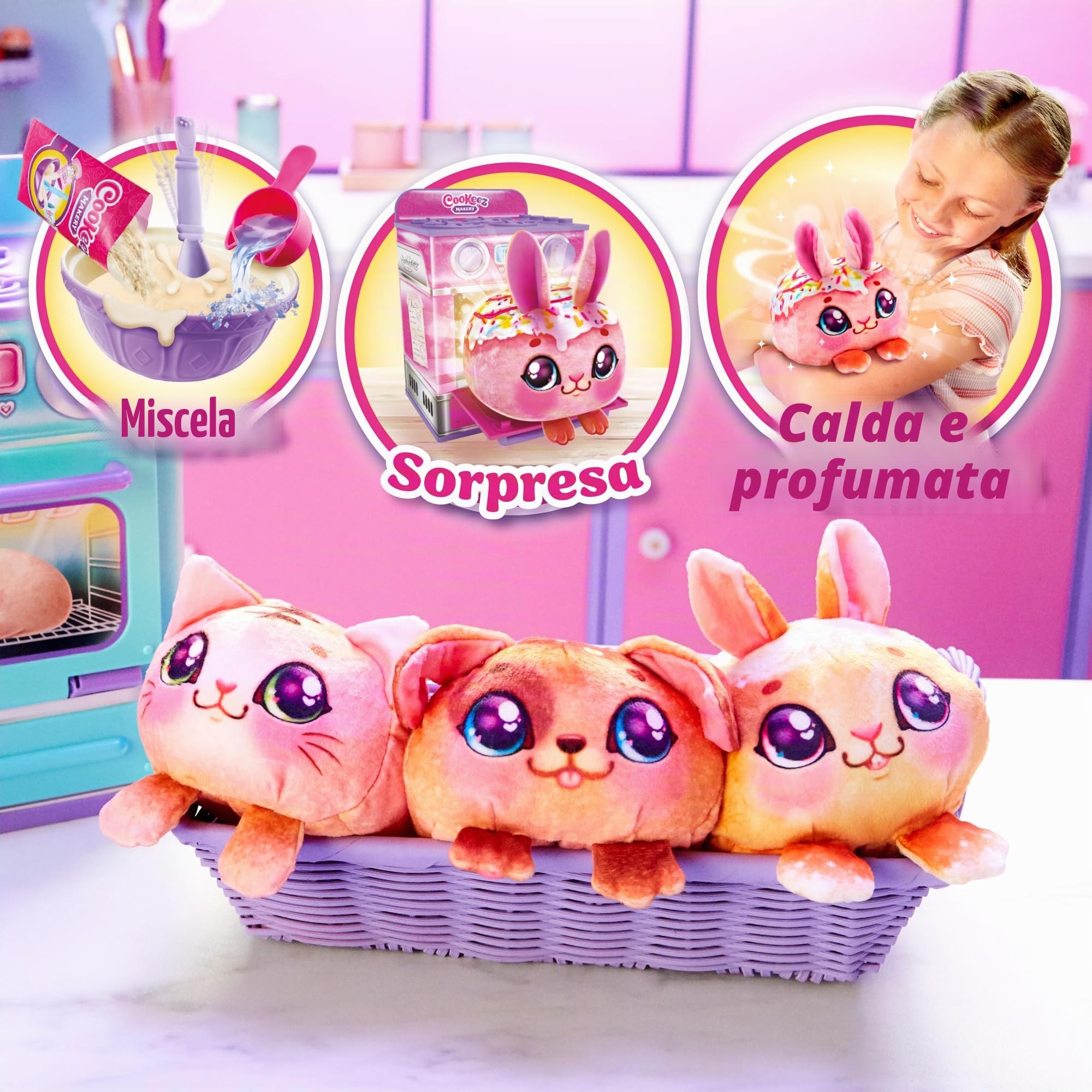 Giochi Preziosi Cookez Makery Forno Cookeez Makery, Crea un Delizioso Peluche Profumato e Interattivi, Con Utensili da Cucina Inclusi e Divertiti con il Gioco Creativo