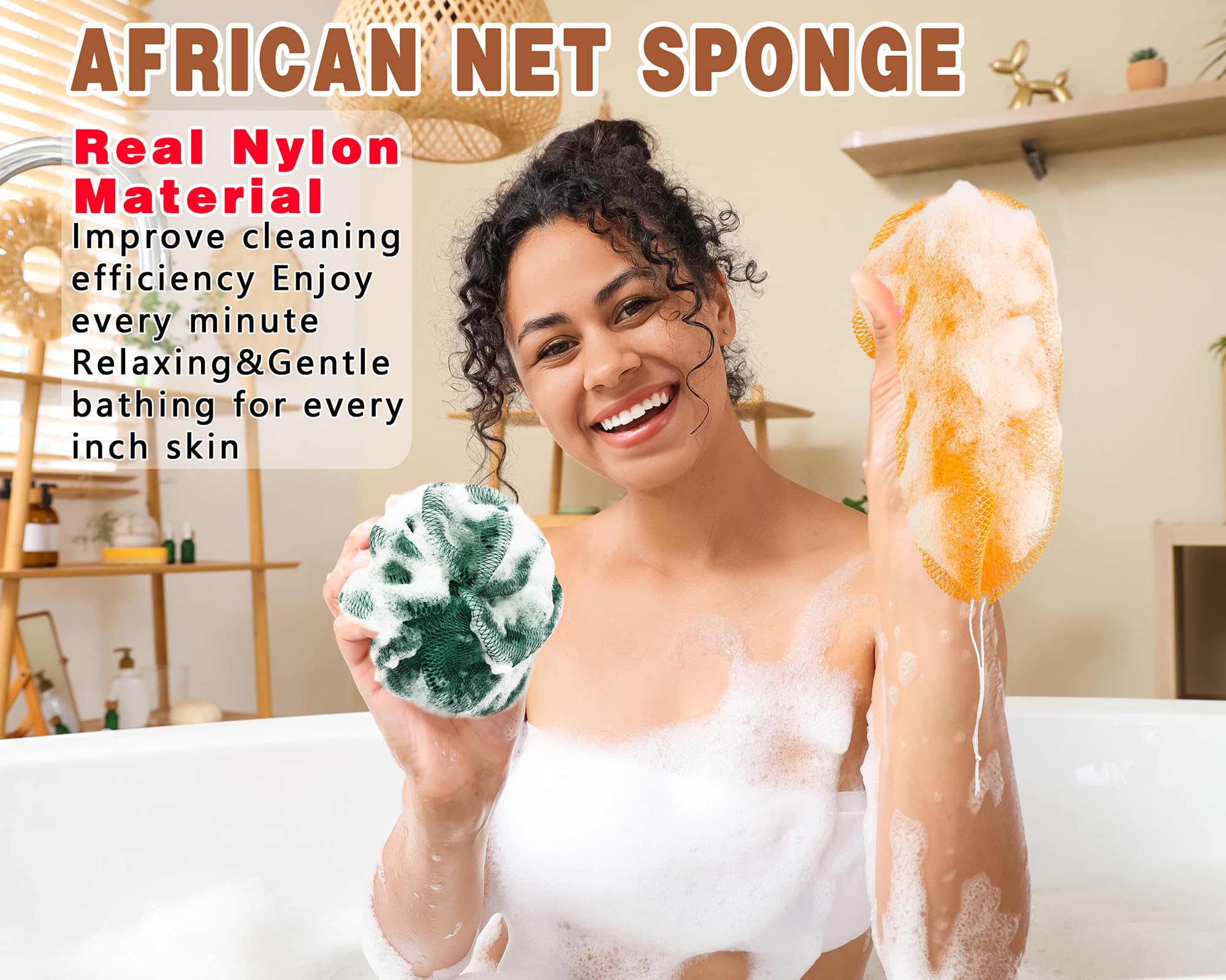 African Net Sponge - Exfoliating Body Scrubber -3 African Net Sponge - Exfoliating Body Scrubber -3