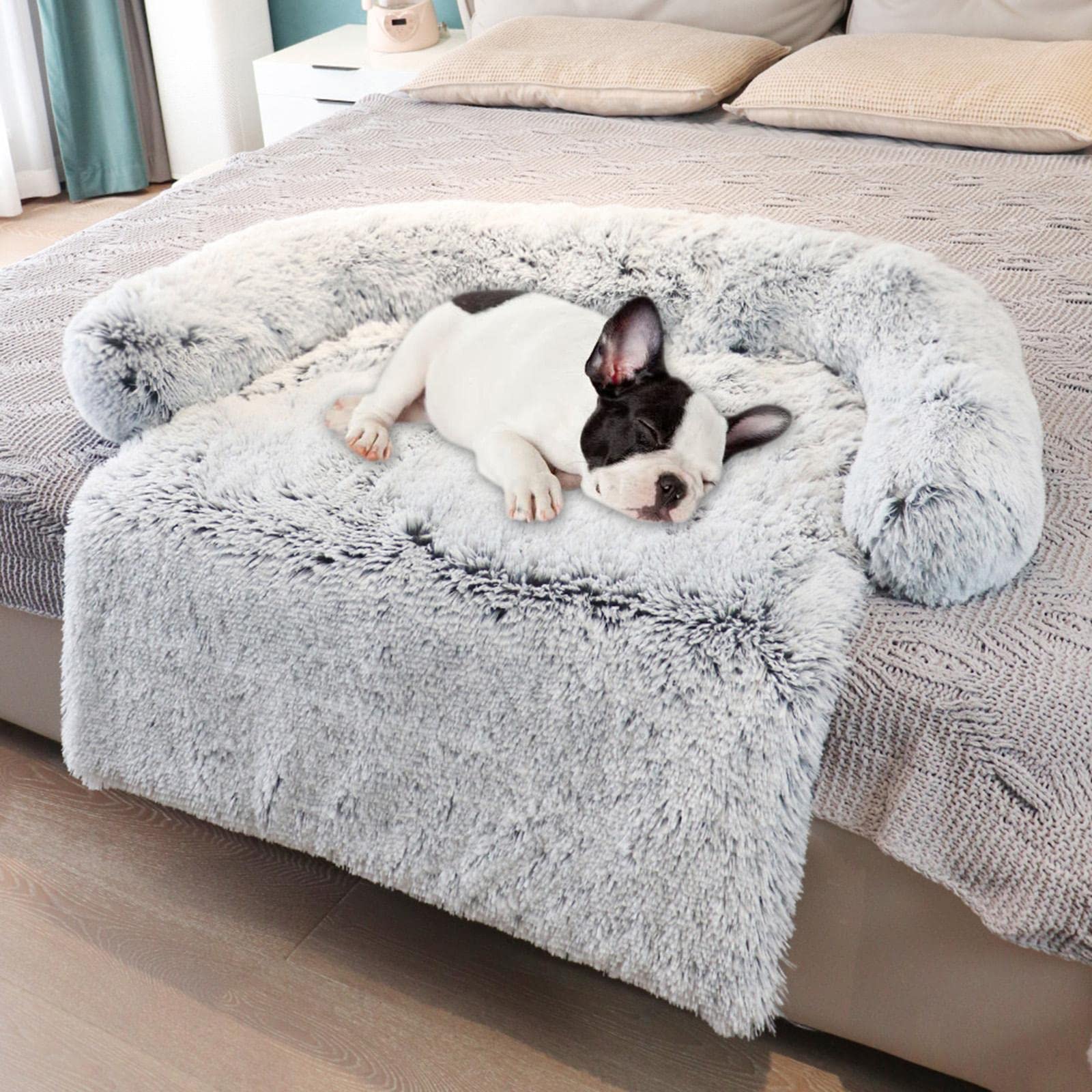 Coperta per animali domestici, traspirante, lavabile, per cani, gatti, conigli, colore grigio S