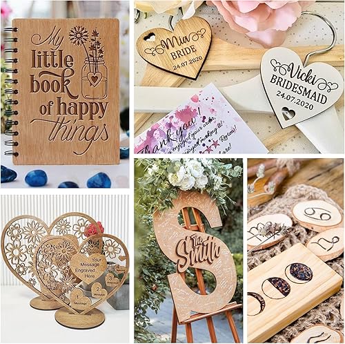 Miniatura 6 de Paquete de 20 hojas de tilo de 16 x 16 x 18 pulgadas, madera de tilo de 0.118 in para corte y grabado láser, tablero fino de madera contrachapada