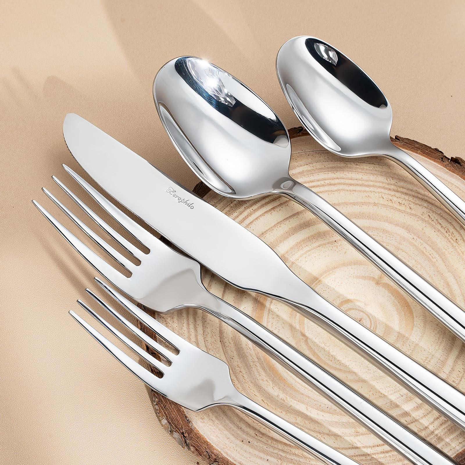 Besteck Set 20-teilig aus Edelstahl – Hochglanz Poliert, Ergonomischer Griff – Für 4 Personen, Spülmaschinenfest