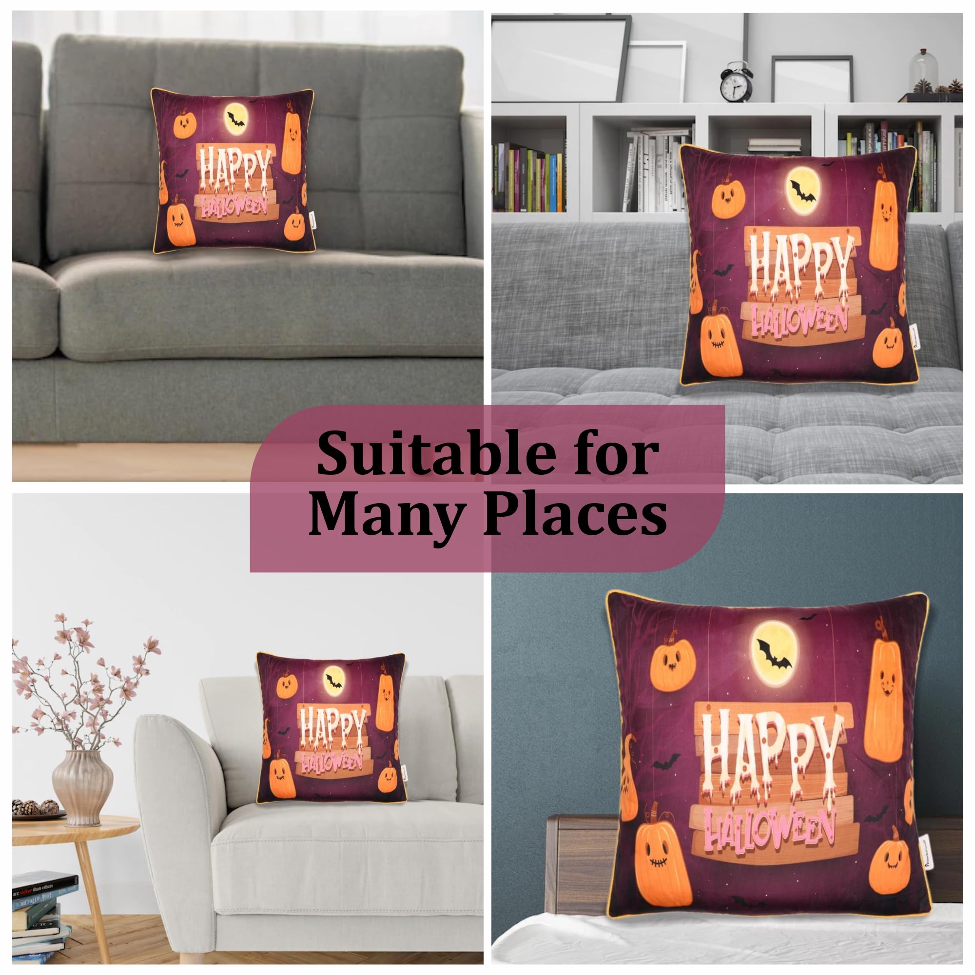Amazon.co.jp: HomeInGoods ベルベットクッションカバー 2枚セット