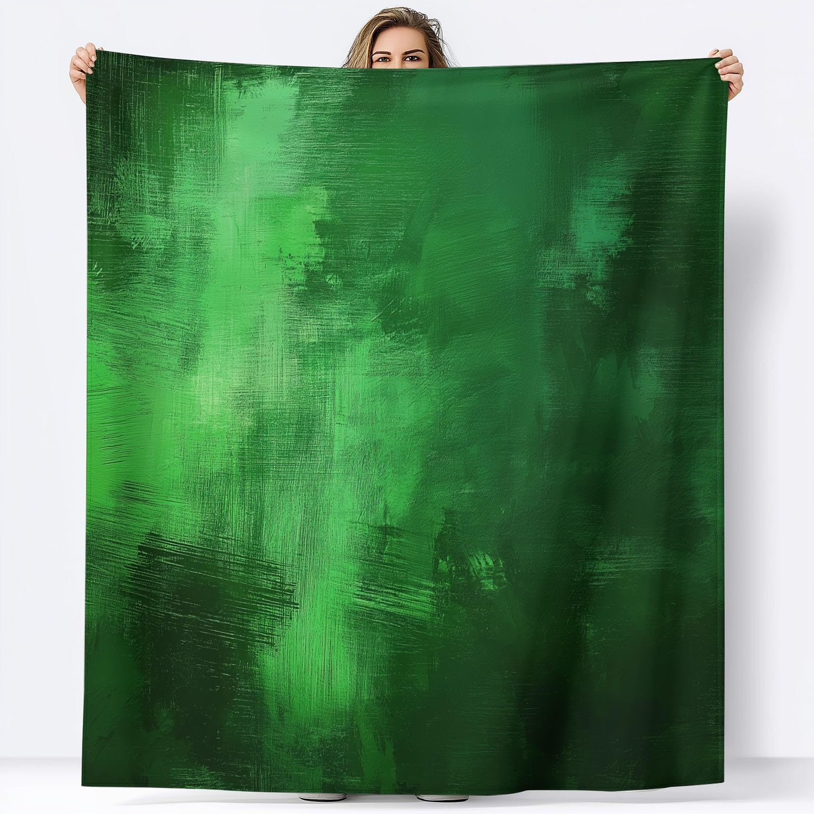Générique Koc w kratę 150 x 200 cm, zniszczony, ale elegancki, z nadrukiem flanelowym premium, narzuta na sofę dla nastolatków i dorosłych, Niebieski