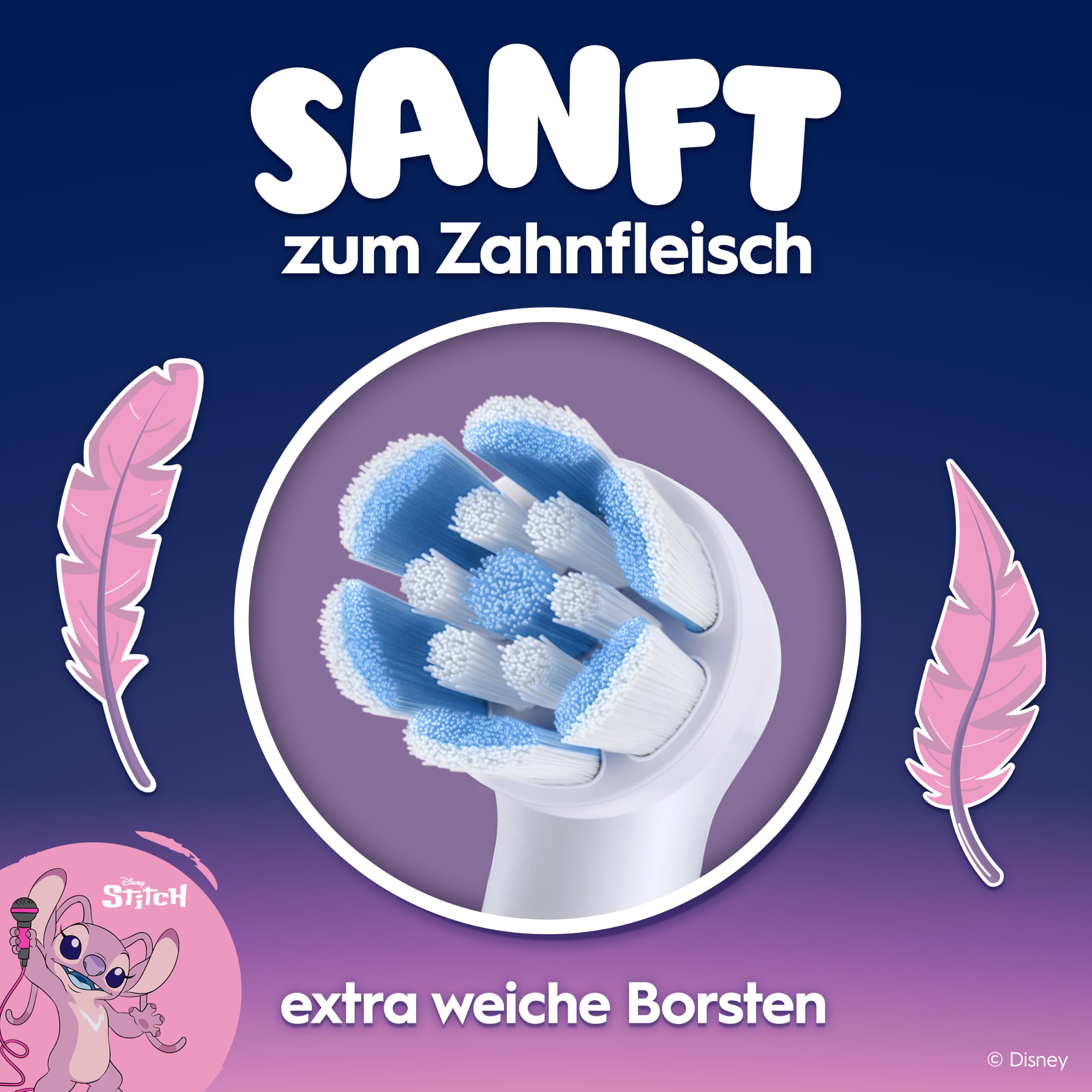 Oral-B iO Aufsteckbürsten Kids 6+ Disney Angel, Weiß, 4 Stück – Ansicht 5